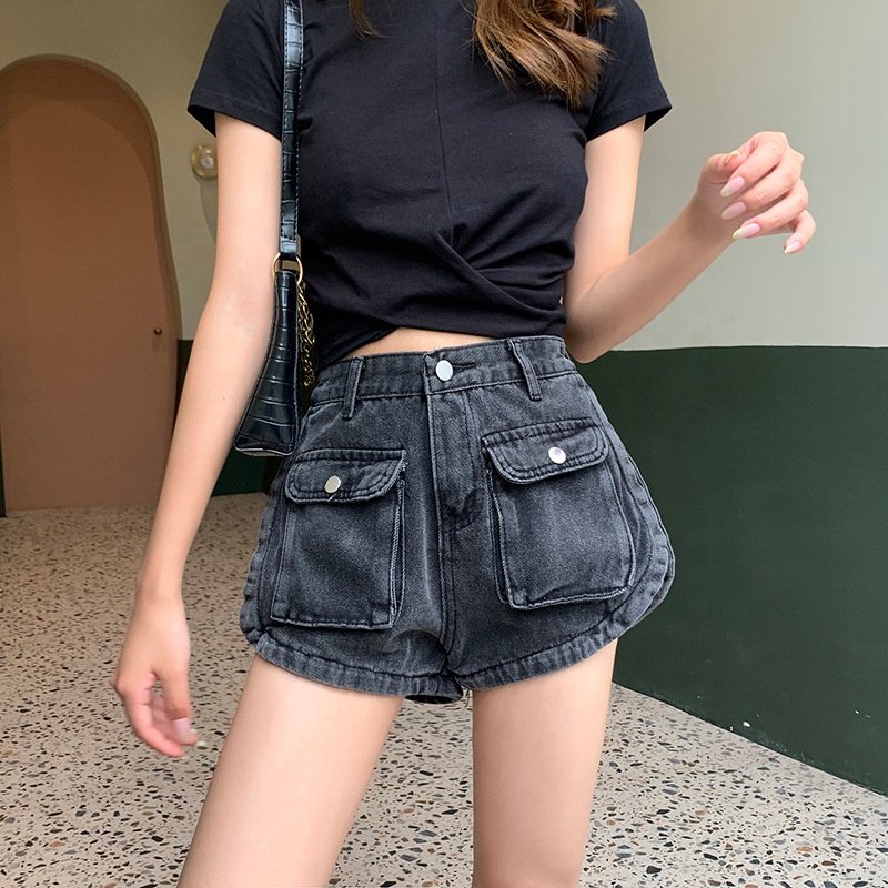 SKYKINGDOM New Fashion Women High Waisted Short Jeans Plus Size Lady's Denim Shorts Casual Classic Vintage Mini Pants