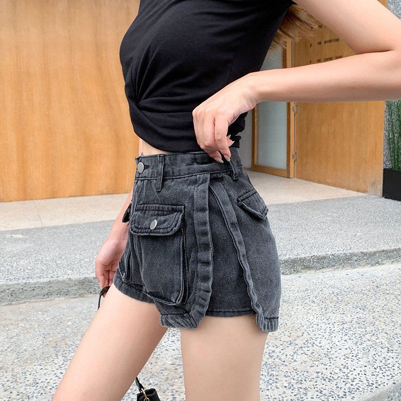 SKYKINGDOM New Fashion Women High Waisted Short Jeans Plus Size Lady's Denim Shorts Casual Classic Vintage Mini Pants