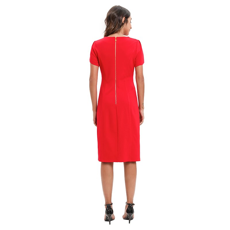Factory Wholesale Short Sleeve Knee-Length Knitted Latest Cotton Fashion Elegant Summer Casual Ladies Dress