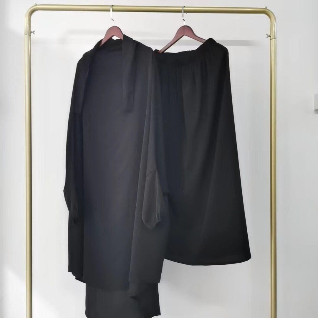 Yibaoli manufacturer new design 12 colors saudi arabia dubai jilbab 2 pieces prayer abaya dress for muslim women