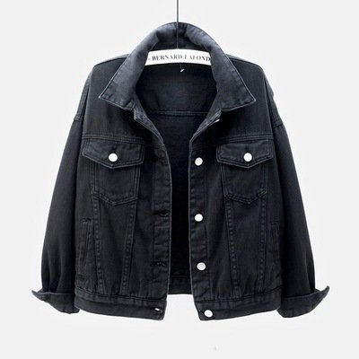 Oem Women's Denim Jean Jacket Women Casual Outwear Fall Jacket Denim Button Up Coat Oversize Denim Jacket For Ladies