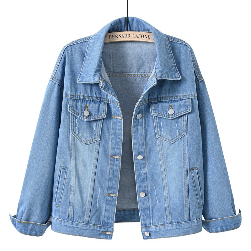 Oem Women's Denim Jean Jacket Women Casual Outwear Fall Jacket Denim Button Up Coat Oversize Denim Jacket For Ladies