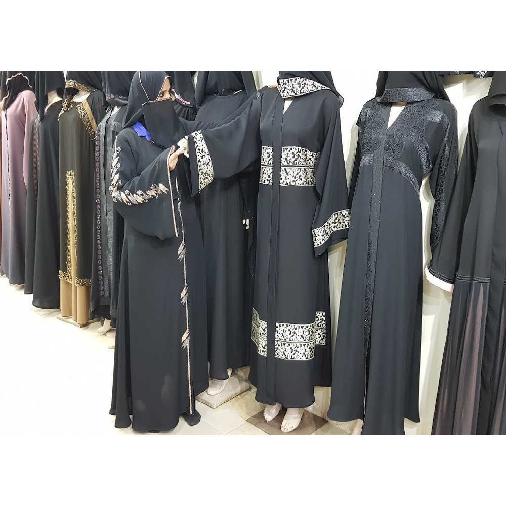 Summer Spring Dress Branded Custom Wholesale Embroidered Arabic Long Casual Abaya Top for Ladies Manufacturer for Women Full PK