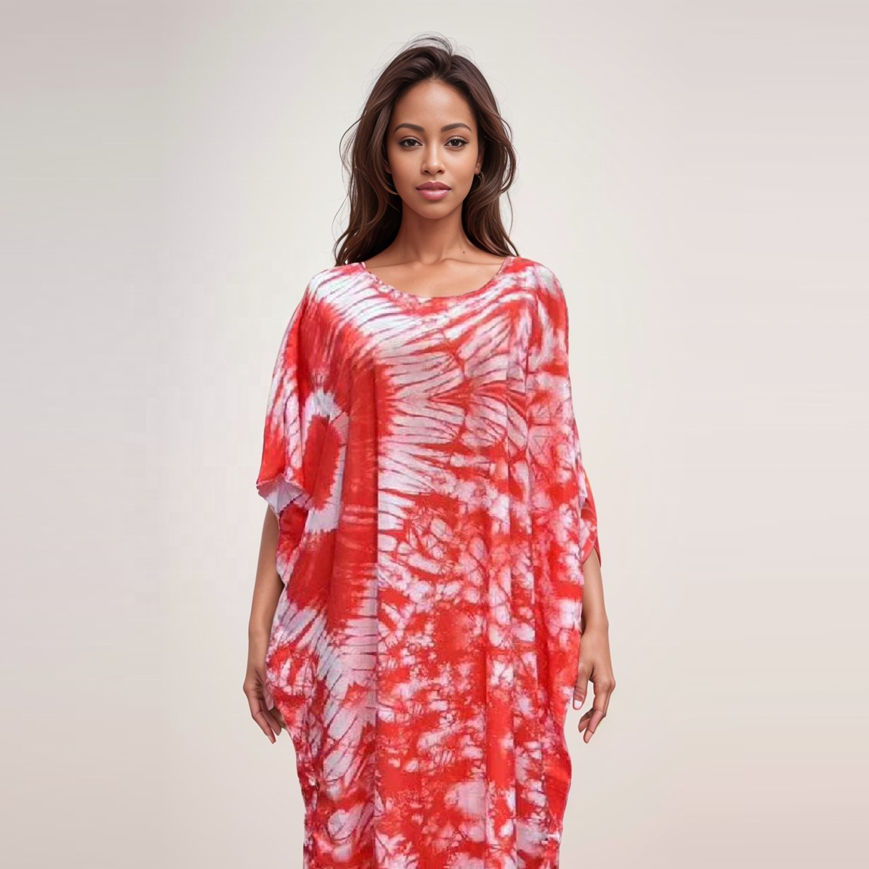 New Hot Selling European American Summer Loose Fitting Robe Headscarf African Fashion Print Casual Women Dress 2024