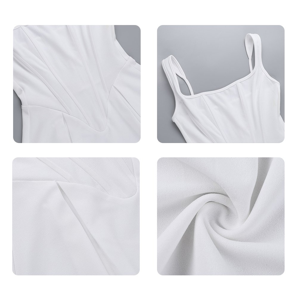 2024 Custom Clothes Women Zipper Summer Lady Casual Dress Fashion Corset Elegant Splice Short Length Mini Summer Dress