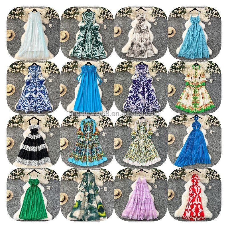 2024 Women's High Fashion Print Dress Women's long sleeve knee-length casual dress