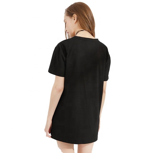 summer casual top korean design loose fashion t shirt dress women ladies long t shirt womens graphic t shirt