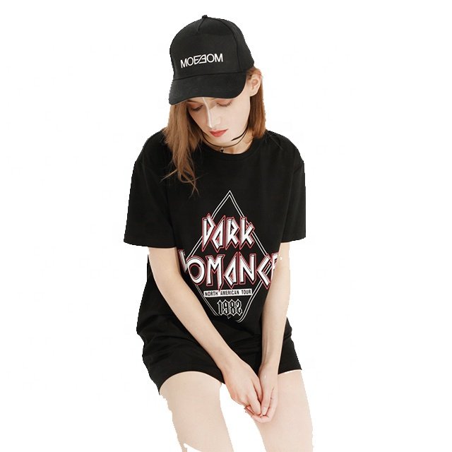 summer casual top korean design loose fashion t shirt dress women ladies long t shirt womens graphic t shirt
