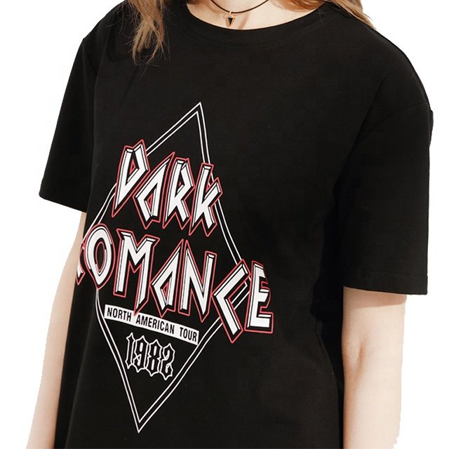 summer casual top korean design loose fashion t shirt dress women ladies long t shirt womens graphic t shirt