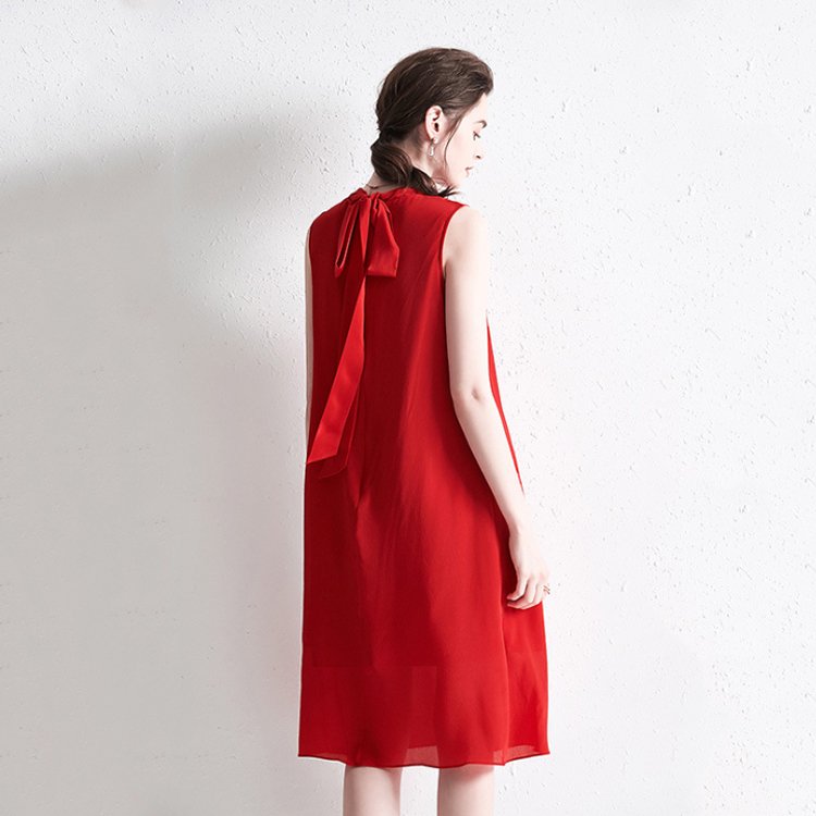 Wholesale Women Lady Elegant Casual Sleeveless Res A-Line Casual Dresses