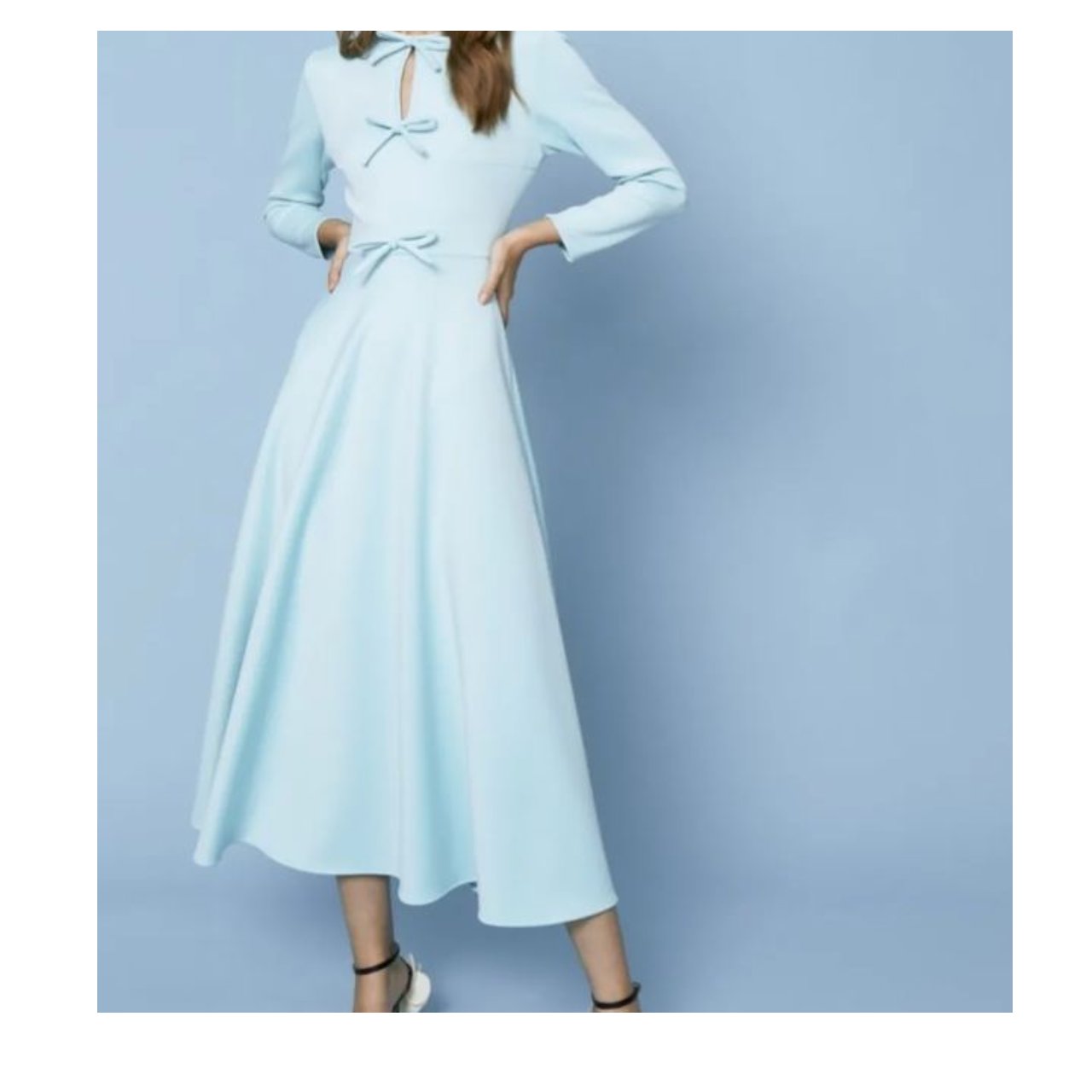 Lone Sleeves O-neck Women Casual Dress Elegant A-line Midi Dress 2024 Latest OEM Custom
