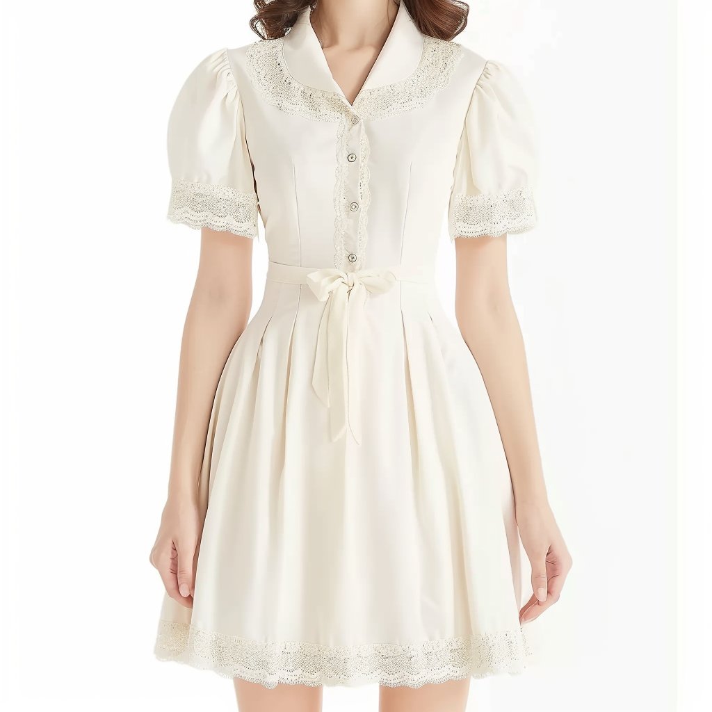 New Design Spring Summer White Lace Dress Casual Dresses Turkey Women Office Dresses