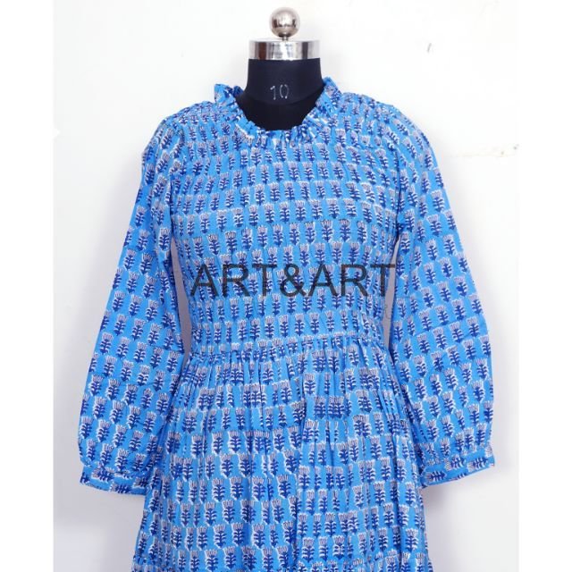 Hot Selling Indian Style 2023 New Arrivals Summer Women Cotton Dresses Women's Dress Casual 100% Cotton Dresses