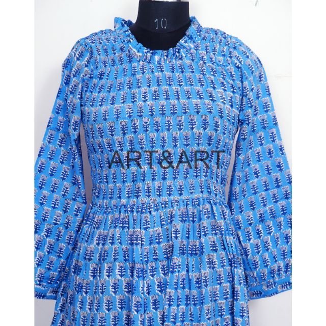 Hot Selling Indian Style 2023 New Arrivals Summer Women Cotton Dresses Women's Dress Casual 100% Cotton Dresses