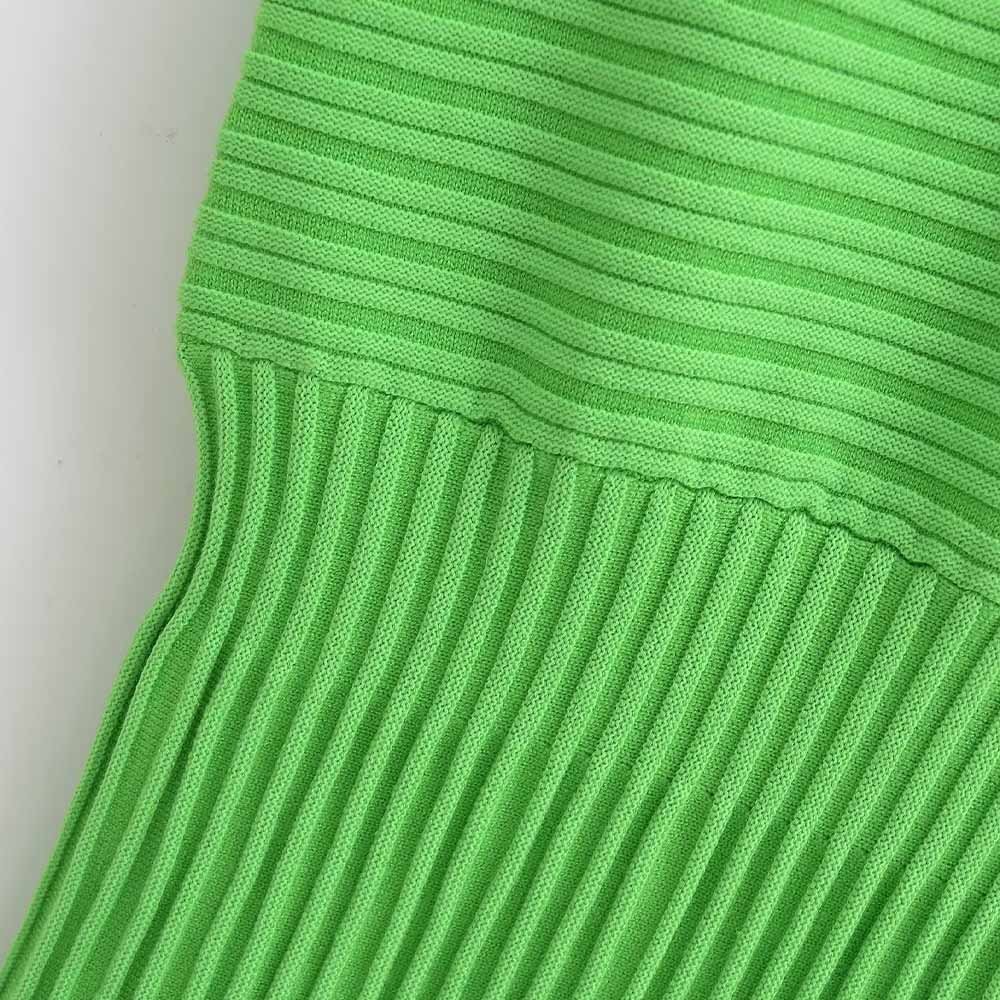 PB&ZA Women 2023 autumn New Chic Fashion Green strapless top Midi Dress Vintage Sleeveless Female Dresses robe Mujer