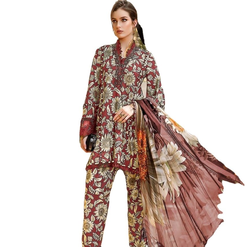 Pakistani Pure Cotton Print Dress Collection Embroidery and Patches Work