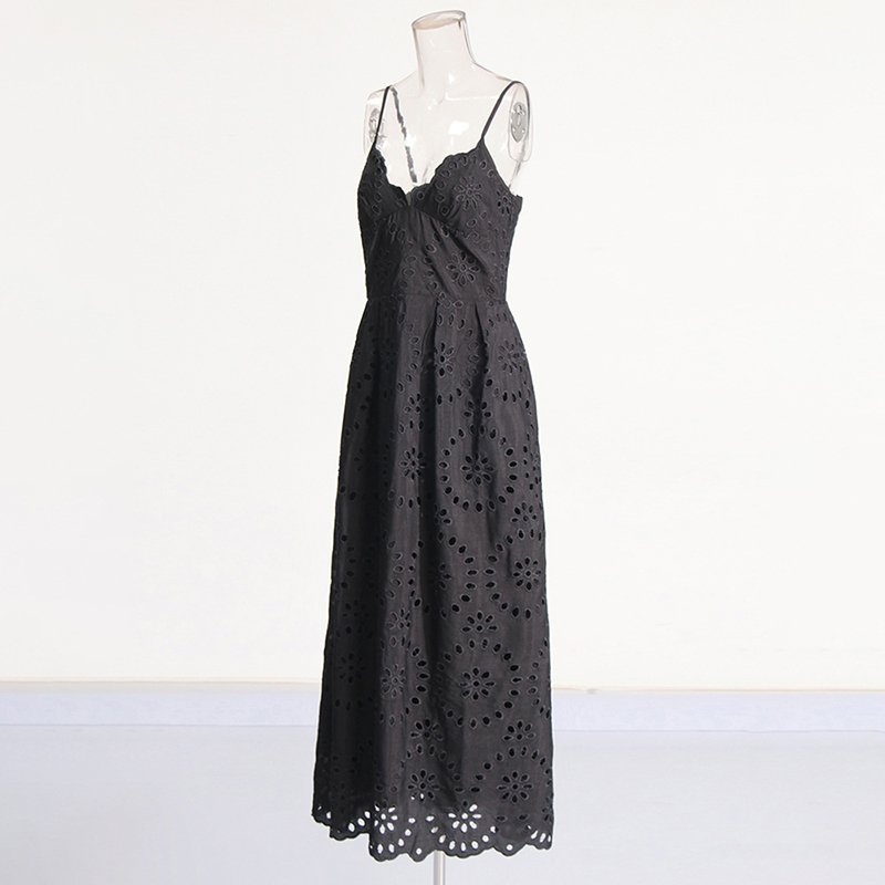 TWOTWINSTYLE Wholesale High Quality Hollow Hemline Women Dress Elegant Dresses Printed Casual Sexy Dresses High Waist