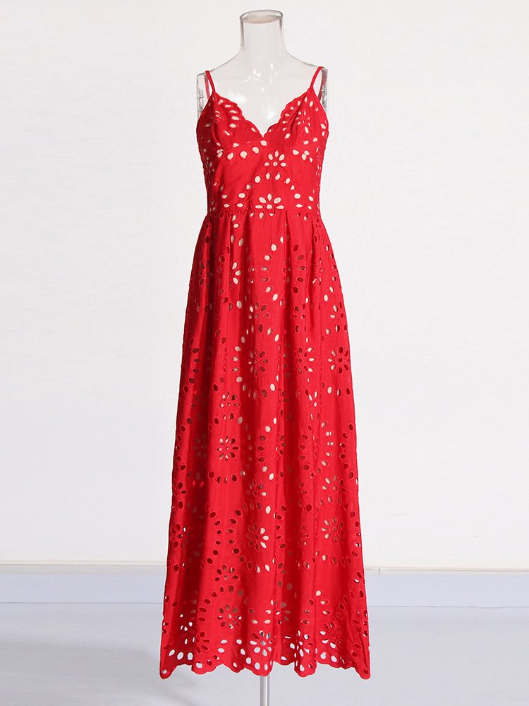 TWOTWINSTYLE Wholesale High Quality Hollow Hemline Women Dress Elegant Dresses Printed Casual Sexy Dresses High Waist