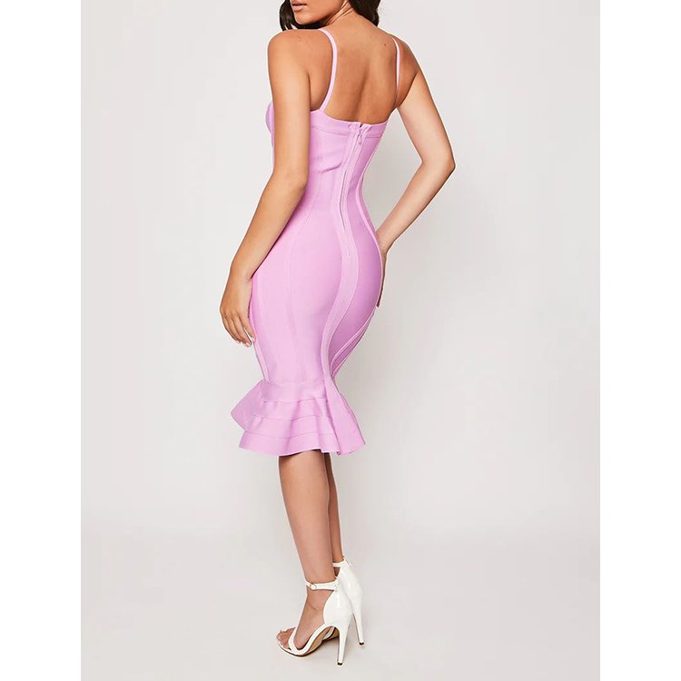 Spring Ropa European Modest Clothes Dresses Woman Satin Silk Sexy Midi Dress High Custom Fashion Natural Backless Hip Casual
