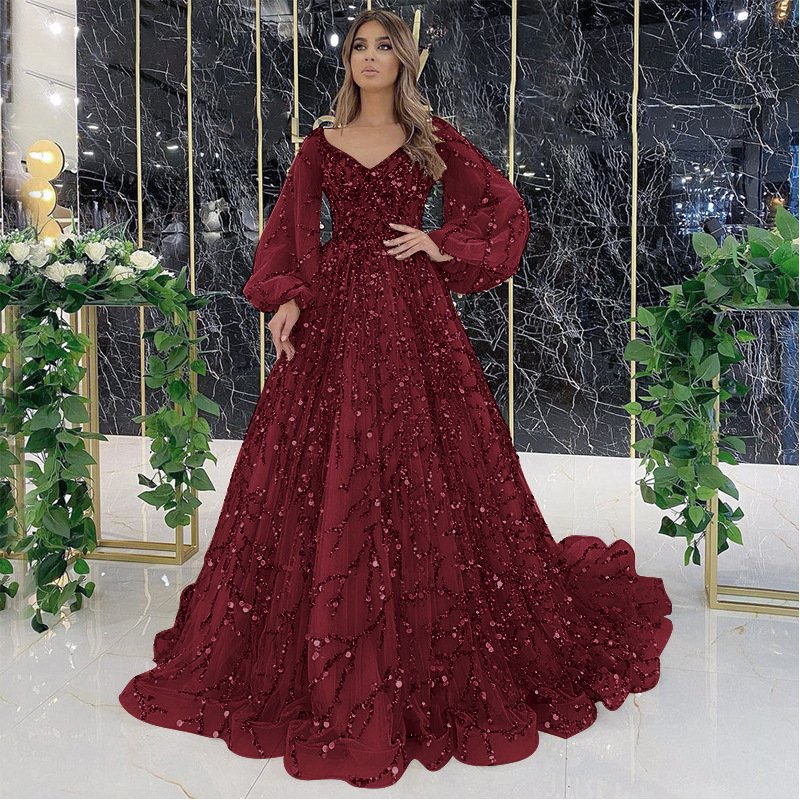 2024 New Gold Heavy Industry Bead Deluxe Evening Dress Sexy and Elegant Queen Dress
