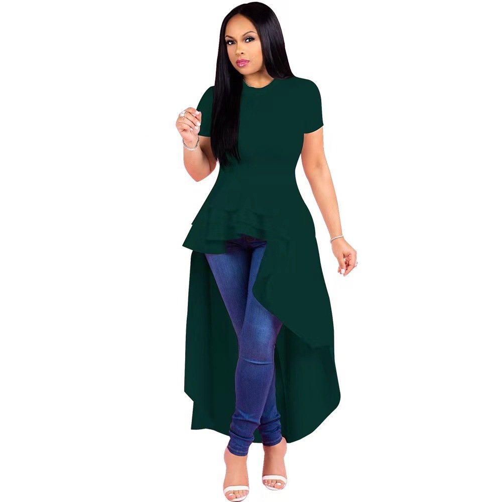 Hot Selling Fashion Evening Dress Irregular Ruffled Skirt Dress