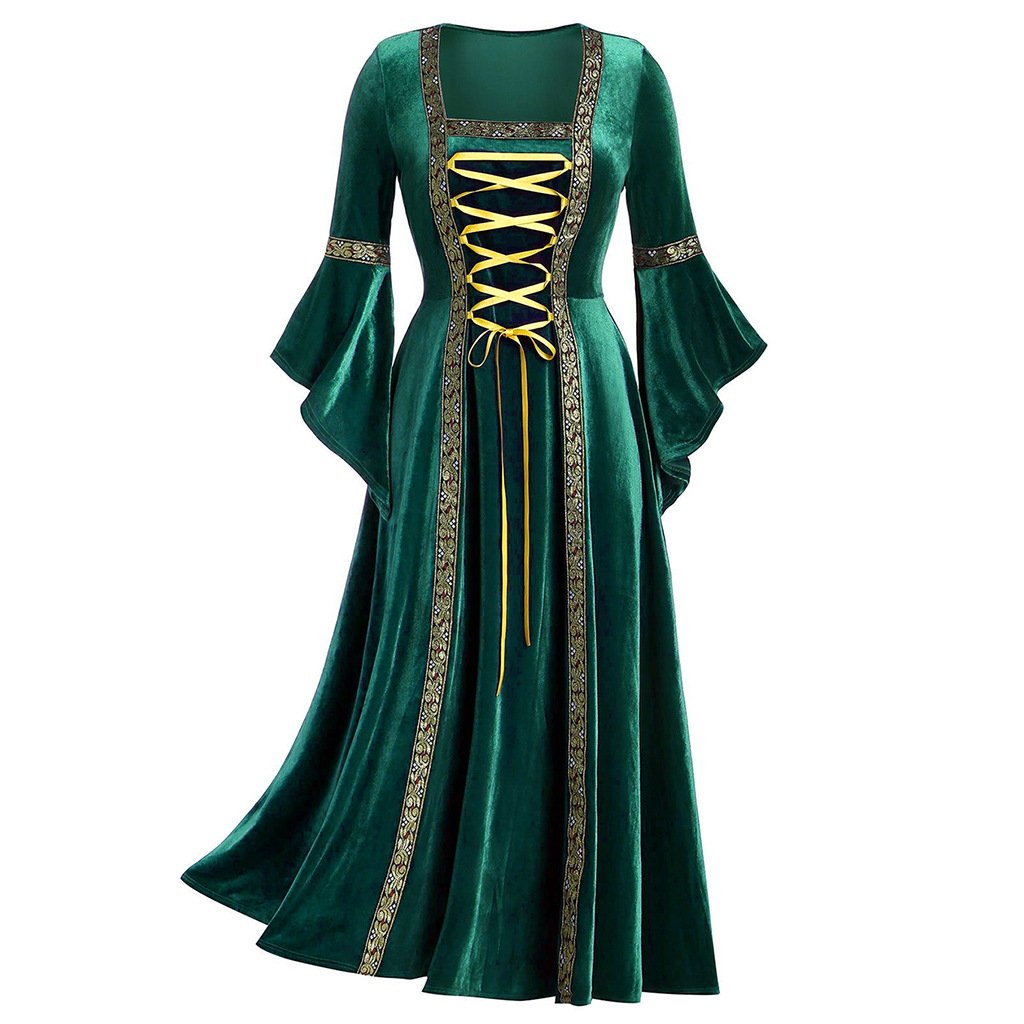 Casual Dresses Fashionable Temperament Long Sleeved Slim Fit Ruffle Edge A-Line Dress with Long Skirt
