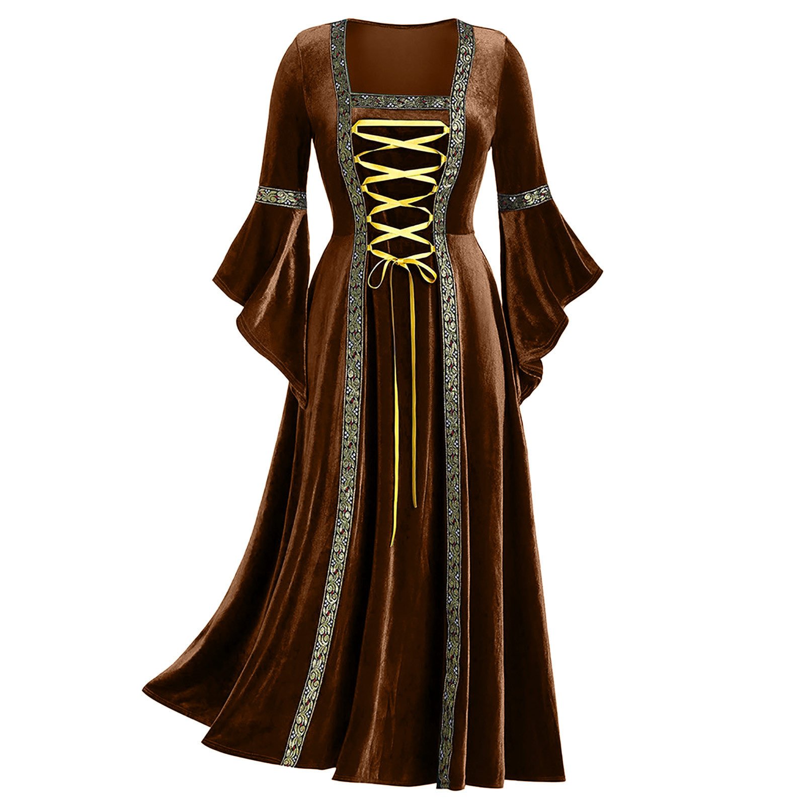 Casual Dresses Fashionable Temperament Long Sleeved Slim Fit Ruffle Edge A-Line Dress with Long Skirt