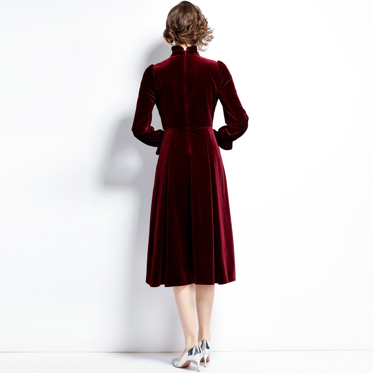 New Autumn Women's Velvet Dress with Lining HL8818089