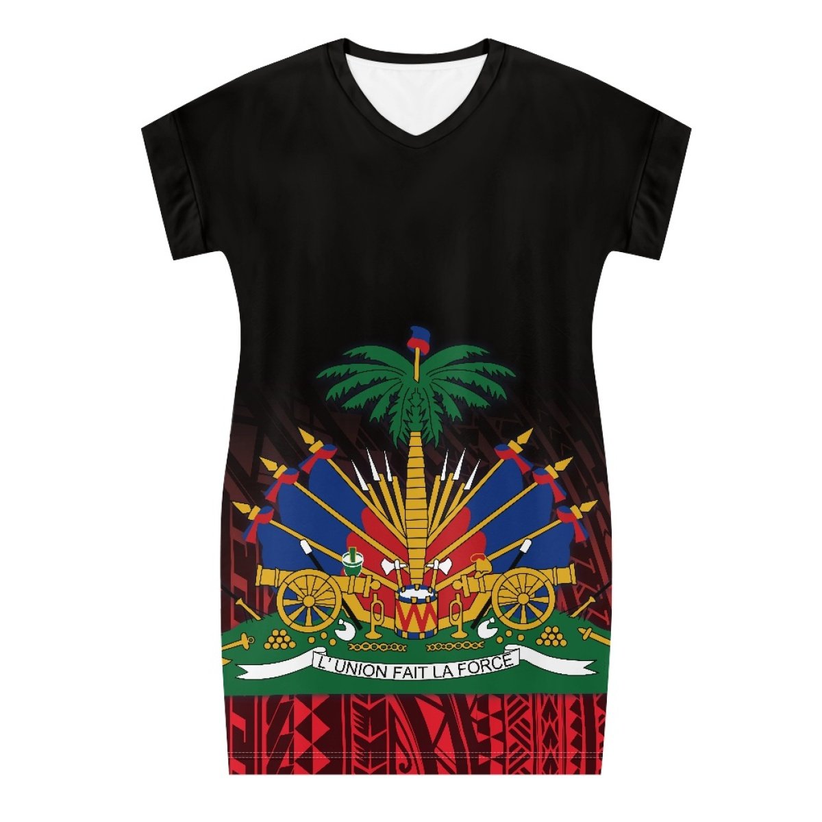 Fashion Custom Women Dresses Casual Summer Elegant Lady Haiti Designs V-neck Clothes Sexy Party Elegant Club Midi Loose Dresses