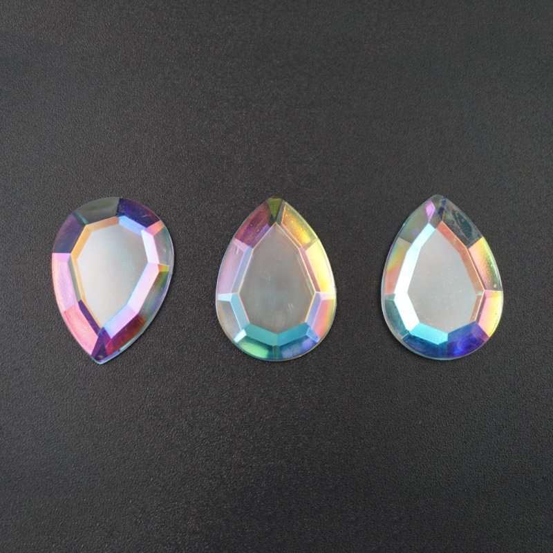 New fashion shiny crystal ab rhinestone acrylic multiple sizes resin rhinestone gem for DIY craft decoration