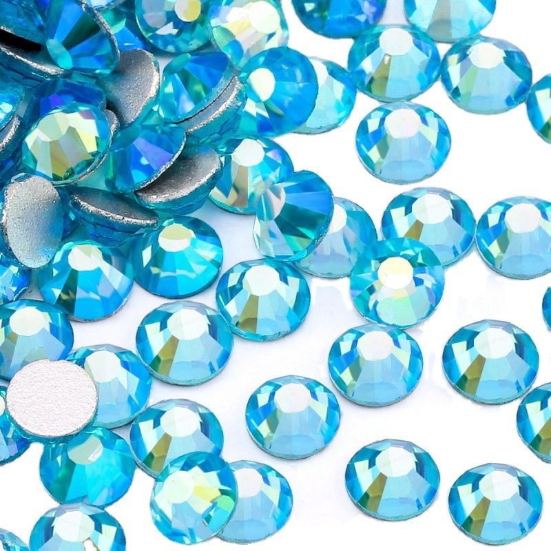 Lan Guang Wholesale 1440pcs Ss3-ss30 Crystal Stones Stickers Bulk Flatback Rhinestones Non Hot Fix Strass AB Glass Opp Bag