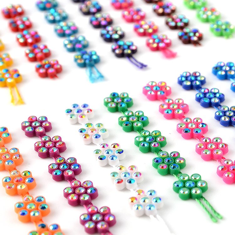 Garment Accessories Flower Fancy Trimming, Sew on Rhinestone Trims Chain Plastic
