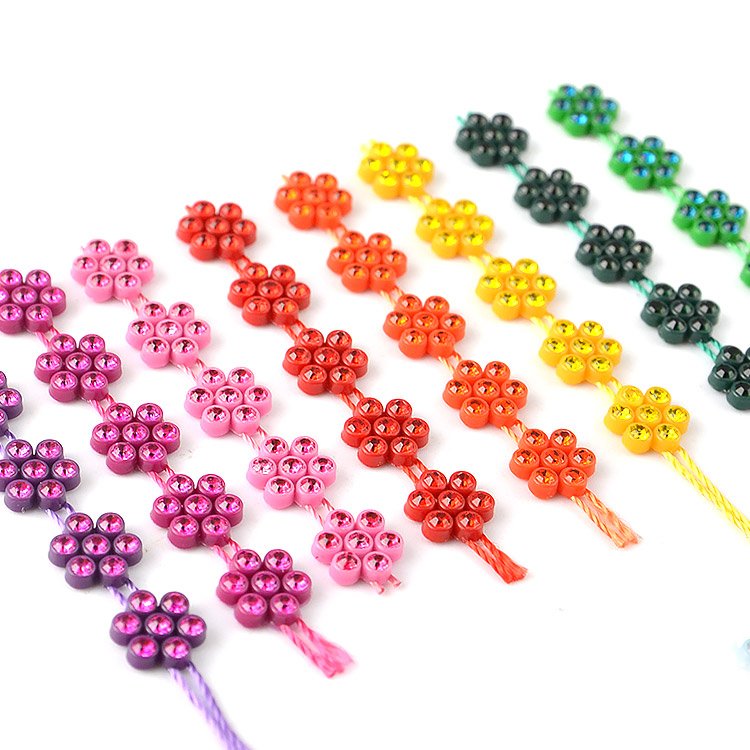 Garment Accessories Flower Fancy Trimming, Sew on Rhinestone Trims Chain Plastic