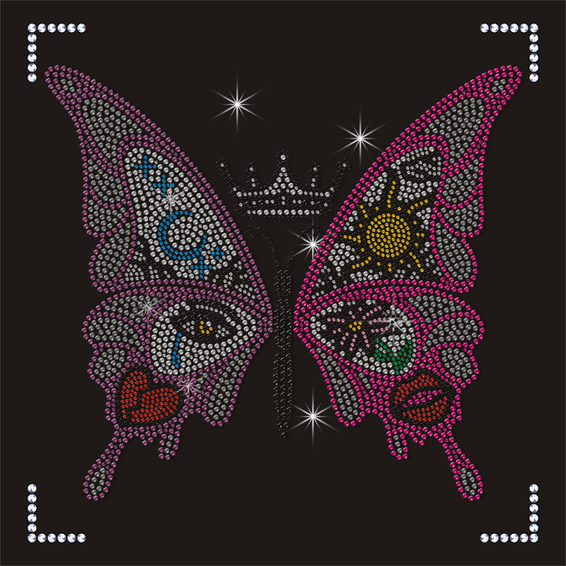 New Style KC Chiefs 3D Rhinestone Transfer OEM Heat Transfer Rhinestone Cross Cheer DTF for Clothing Iron on Feature