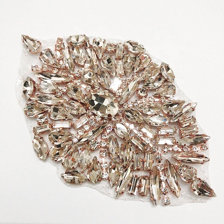 Iron on small rhinestone applique diy designs for accessories LT2340