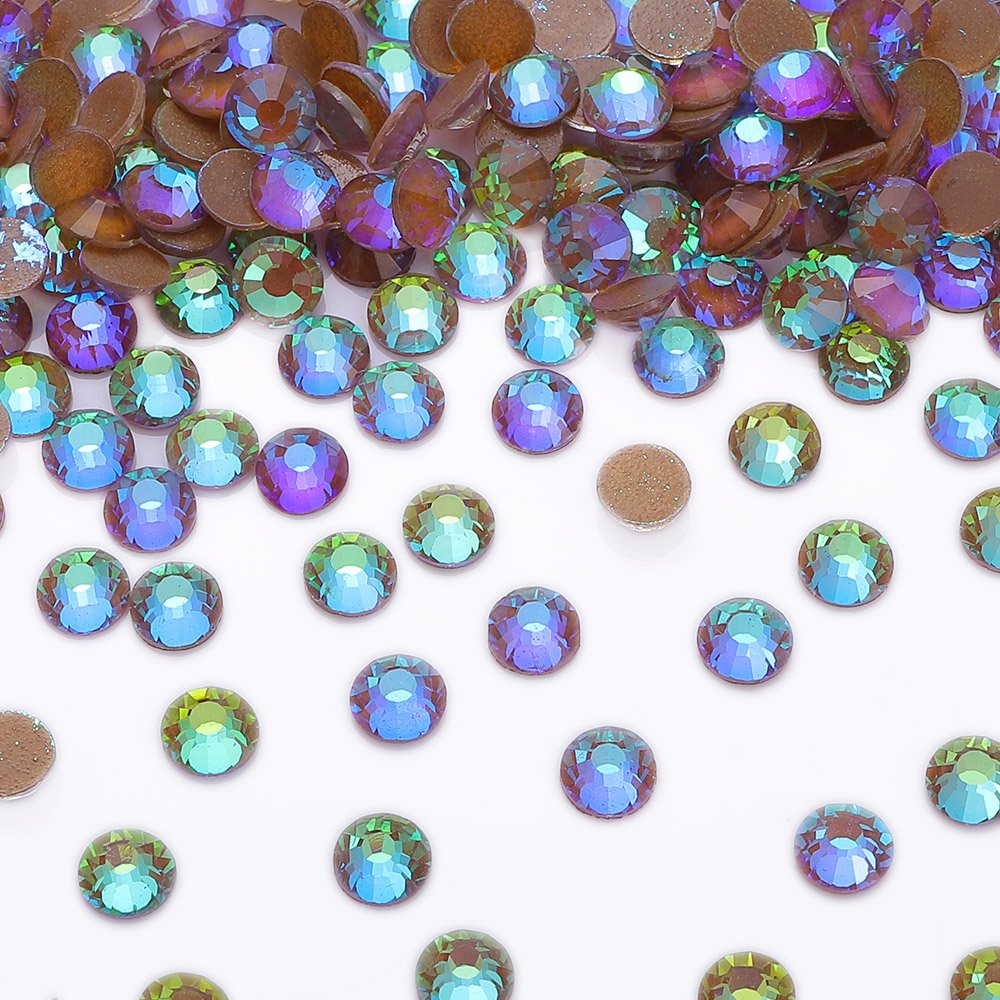 Wholesale Glitter Luminous Mocha Color Glass Flatback Rhinestones Glass Crystals Rhinestones Diamond for fashion jewelry earring