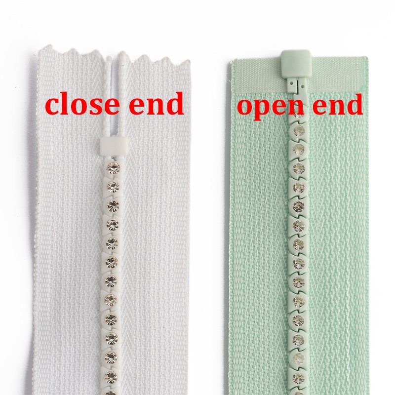 New design Cremallera plastic Shiny Diamond zipper #5 custom Diamond plastic zipper Rhinestones Zippers