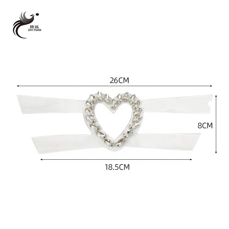Fashion high rhinestone decorative shoe accessories women's sandals upper material TPU transparent rhinestone upper