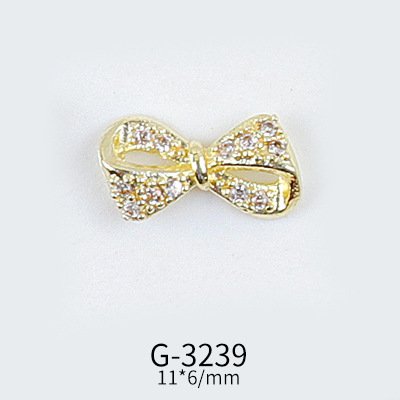 Bows Nail Charms Rhinestones Alloy Pearl Bowknot Nail Accessory for Women Girls Nail Decoration