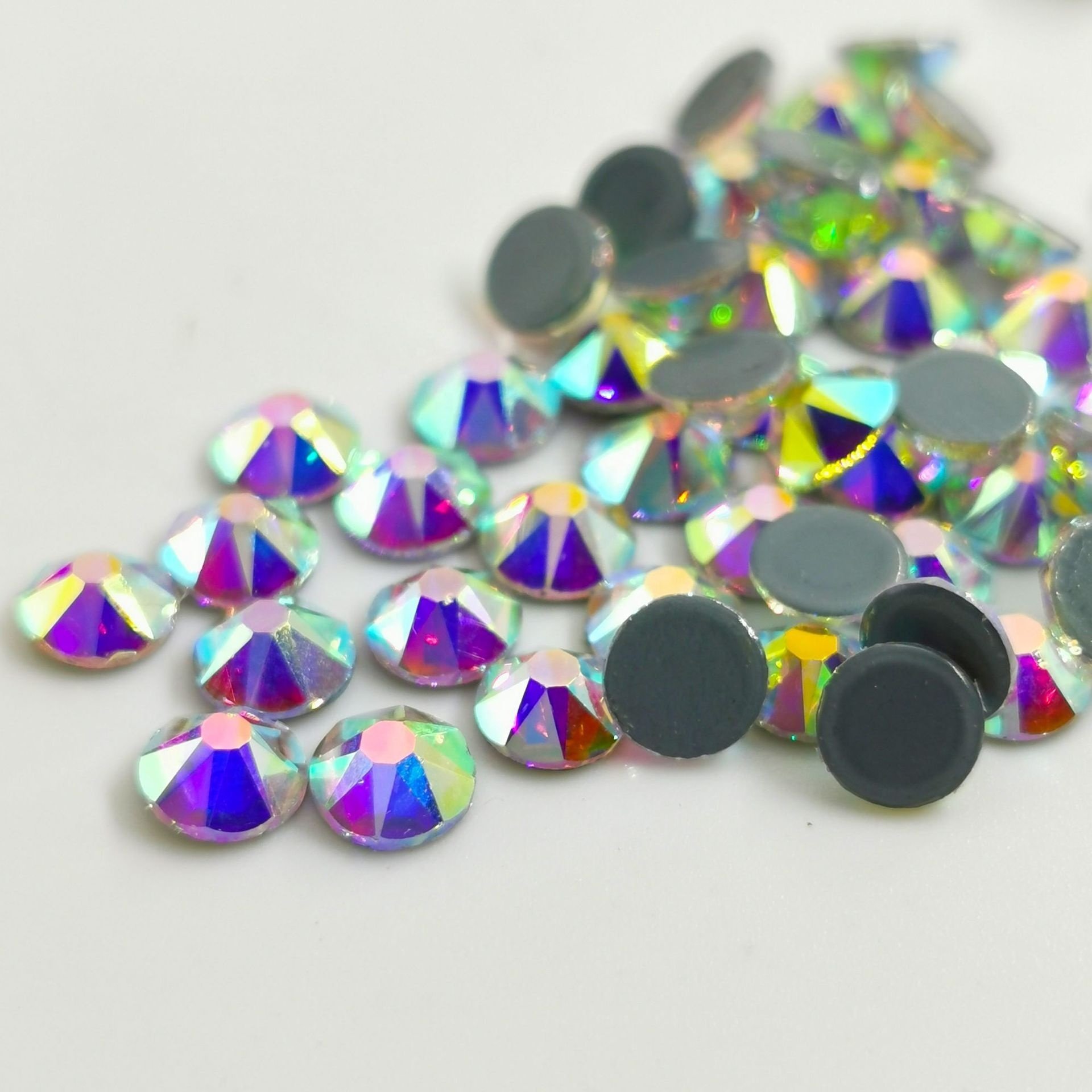 2088 Styles Machine Cut 16 Facets Gemstones Hot Fix Rhinestones 20ss 10ss Crystal Glass Trade Assurance 1 Bag Crystal AB 2~3days