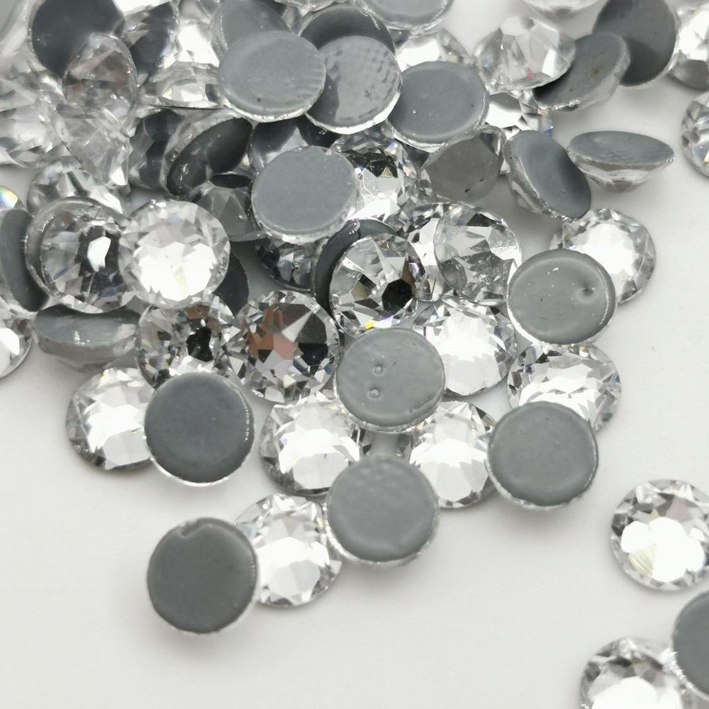 2088 Styles Machine Cut 16 Facets Gemstones Hot Fix Rhinestones 20ss 10ss Crystal Glass Trade Assurance 1 Bag Crystal AB 2~3days