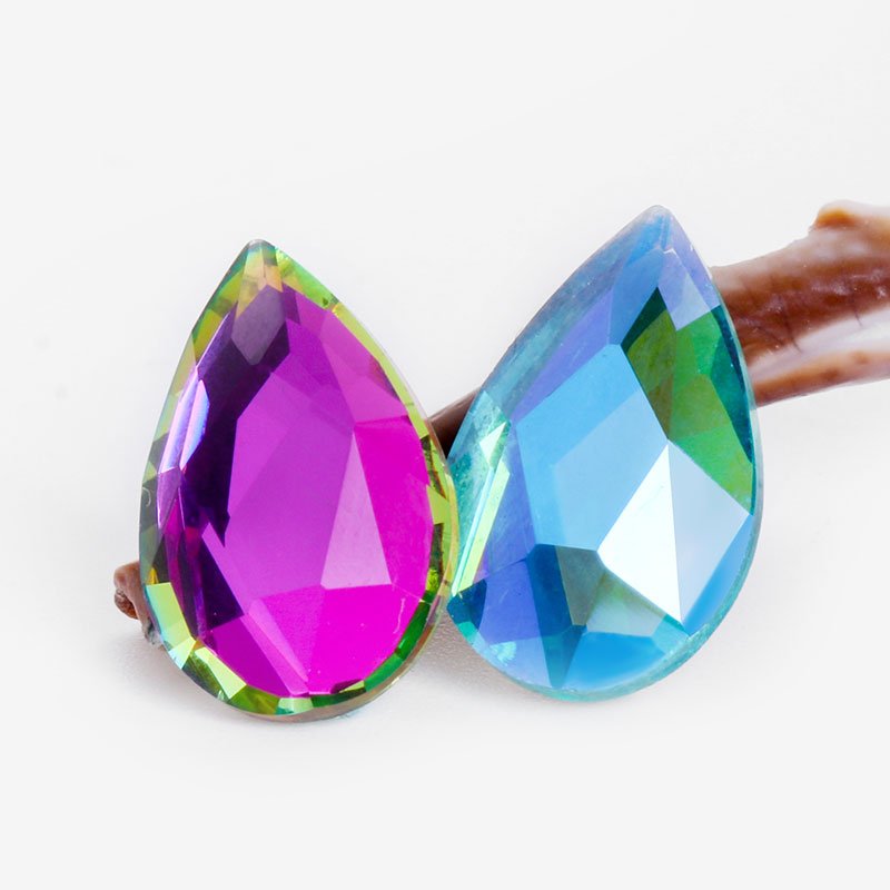 Xichuan 18 Colors fancy mixed shapes chamfering flatback k9 glass crystal stone crafts press on nail art supply drill rhinestone