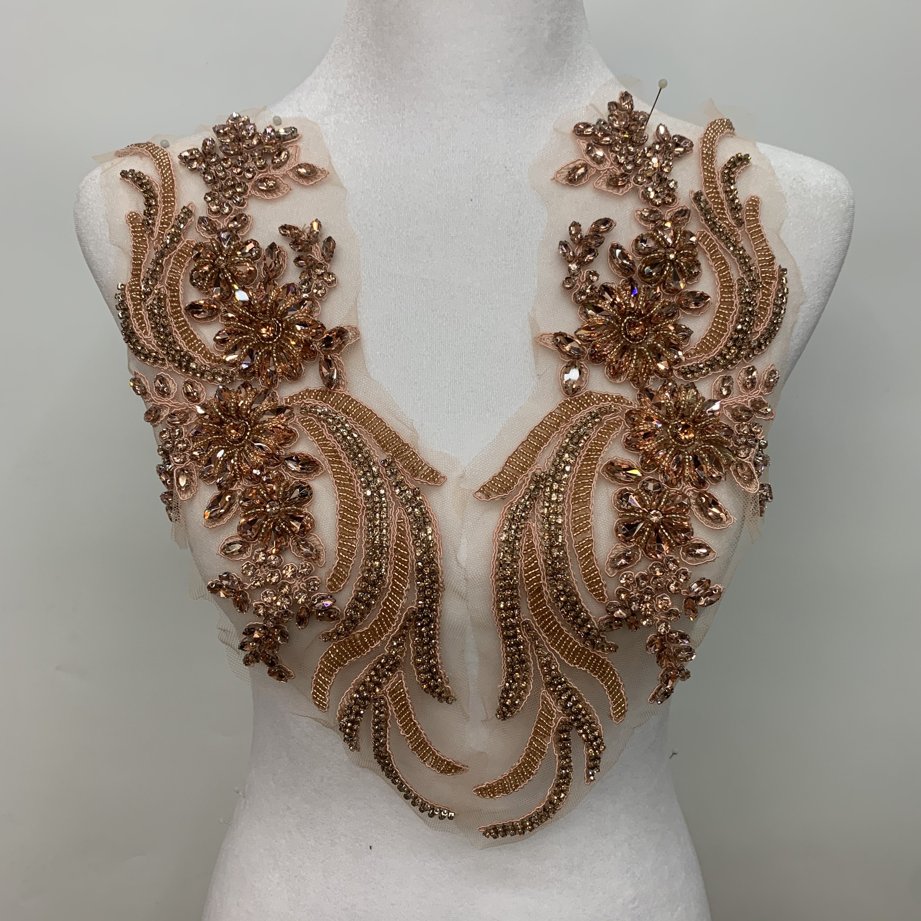 Fashion rhinestone crystal applique patch