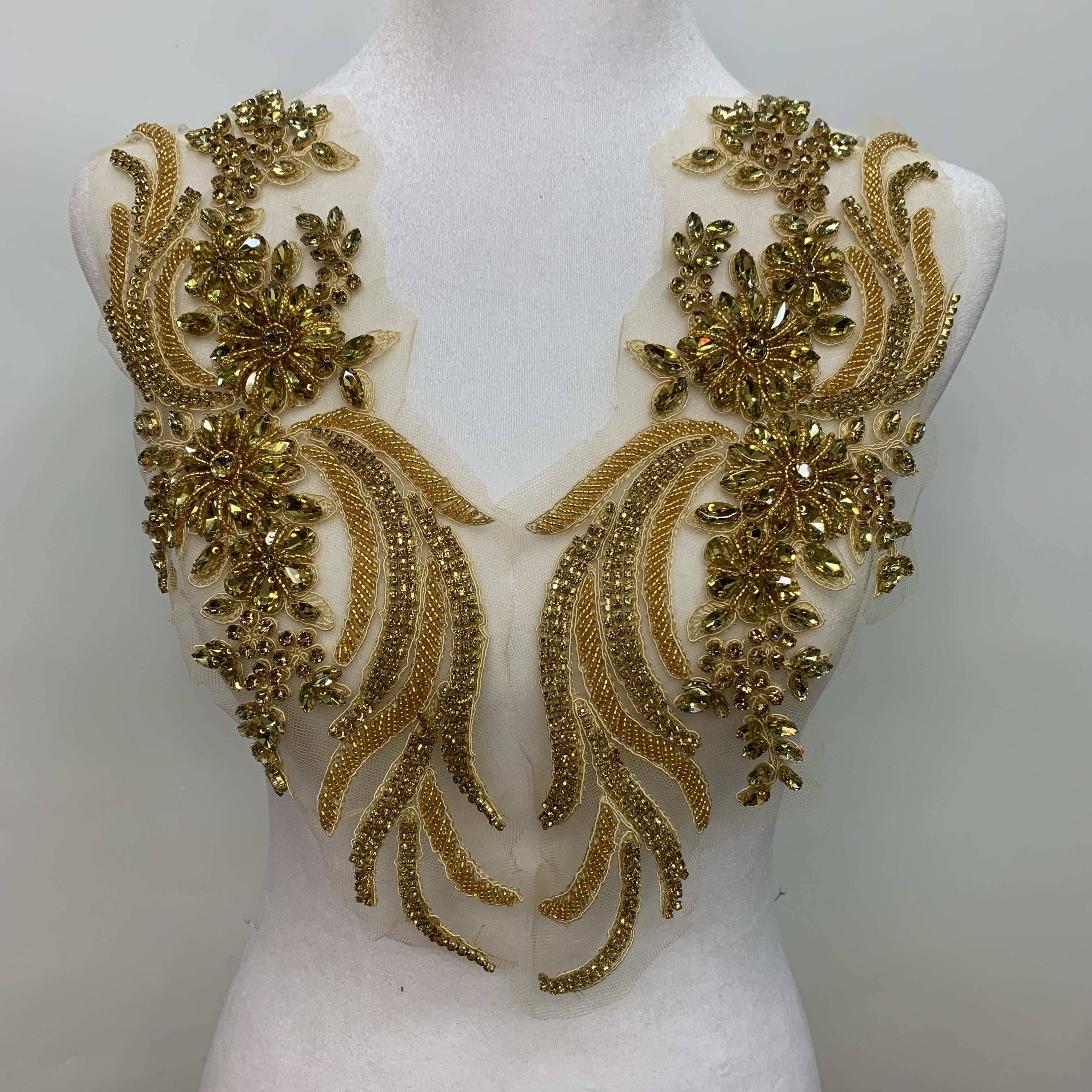 Fashion rhinestone crystal applique patch