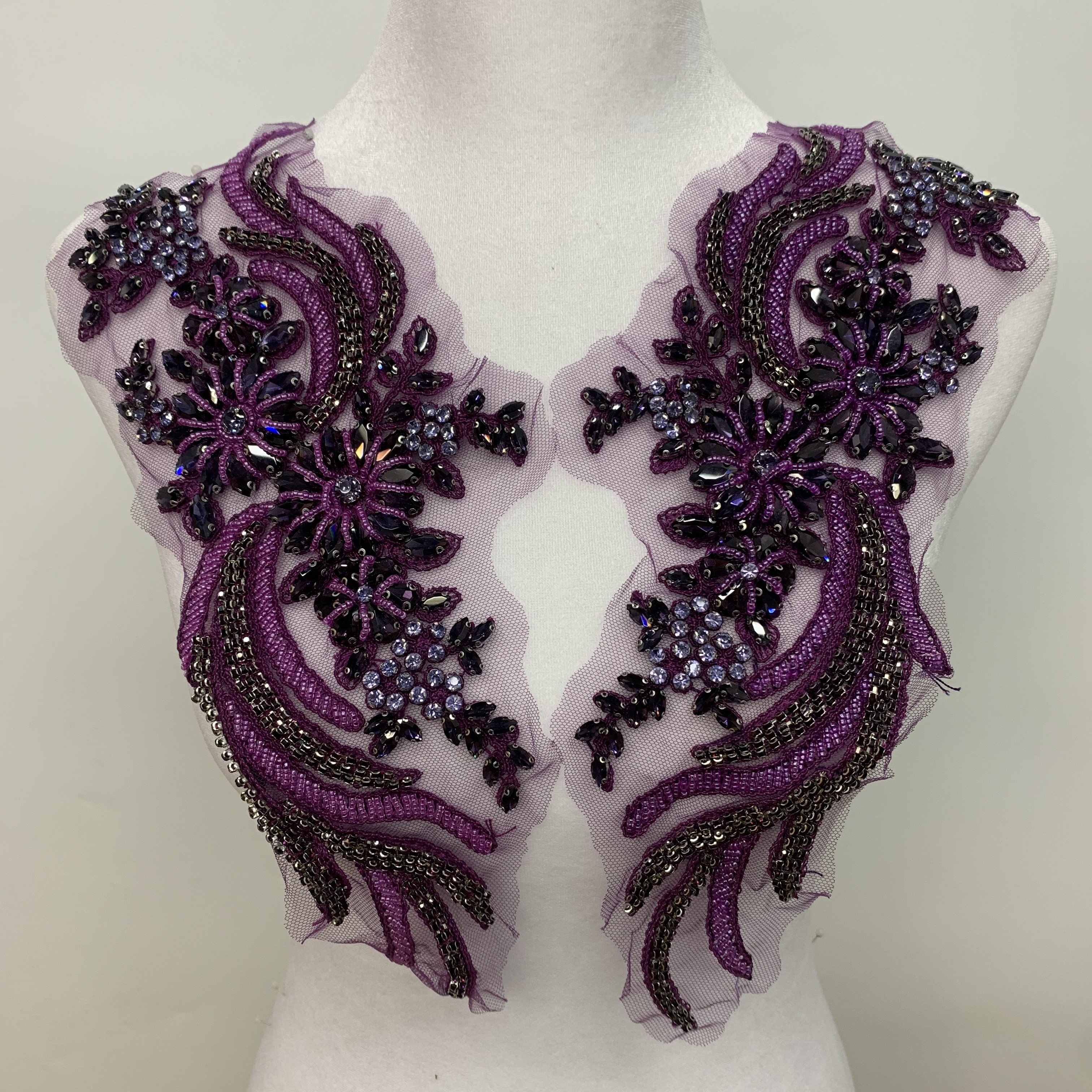 Fashion rhinestone crystal applique patch