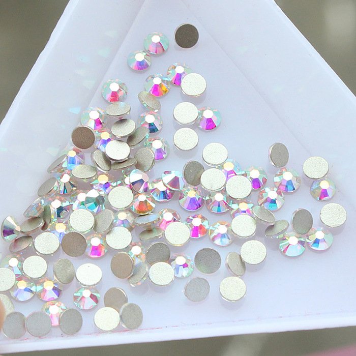 SS3-SS50 Nails Charm Decorations 3D Nail Art Rhinestone Flat Back Non Hotfix DIY Crystal AB Nail Strass Stones Rhinestones