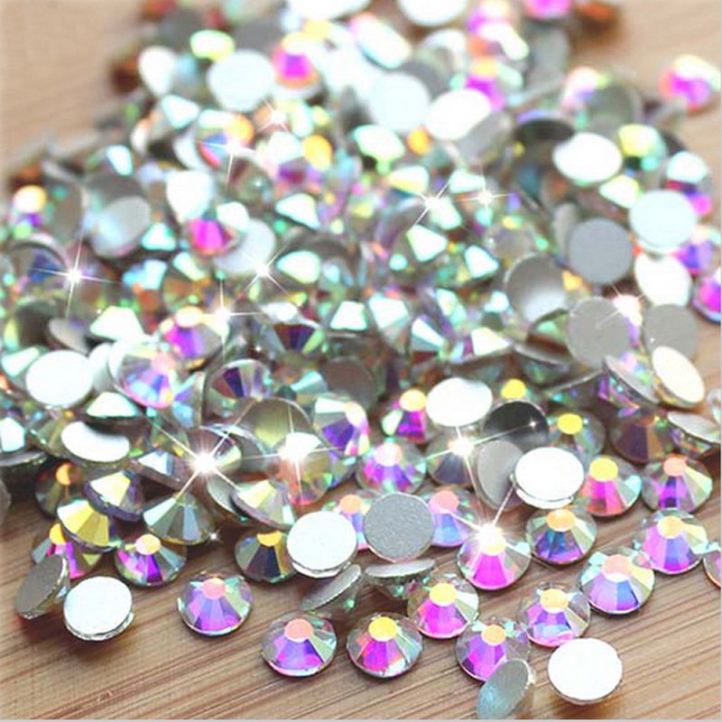 SS3-SS50 Nails Charm Decorations 3D Nail Art Rhinestone Flat Back Non Hotfix DIY Crystal AB Nail Strass Stones Rhinestones