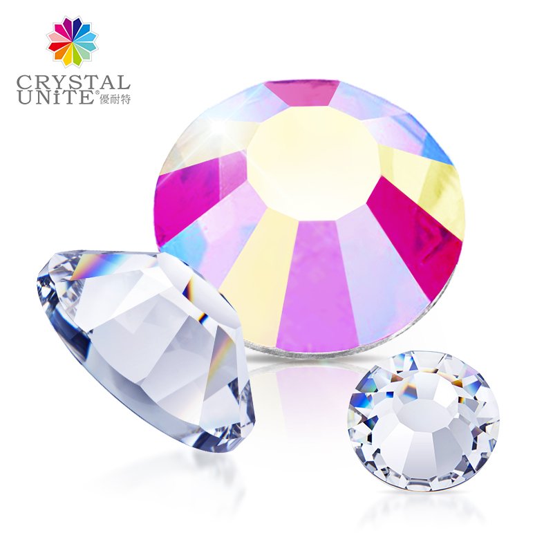 Chinese Upgraded Quality Crystal Clear AB Machine Cut Glass Rhinestone Flat Back Hot Fix Artificial Crystal Bling Strass