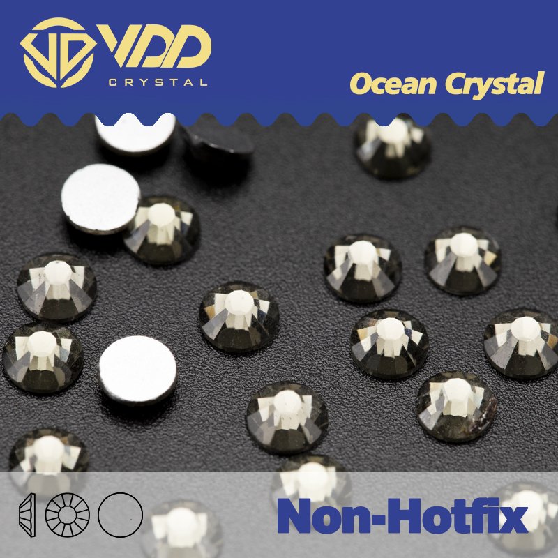 VDD 003 Black Diamond Crystals Non hotfix Rhinestones And Decorations Sliver Black Nail Art DIY Diamond DMC Flatback Accessories