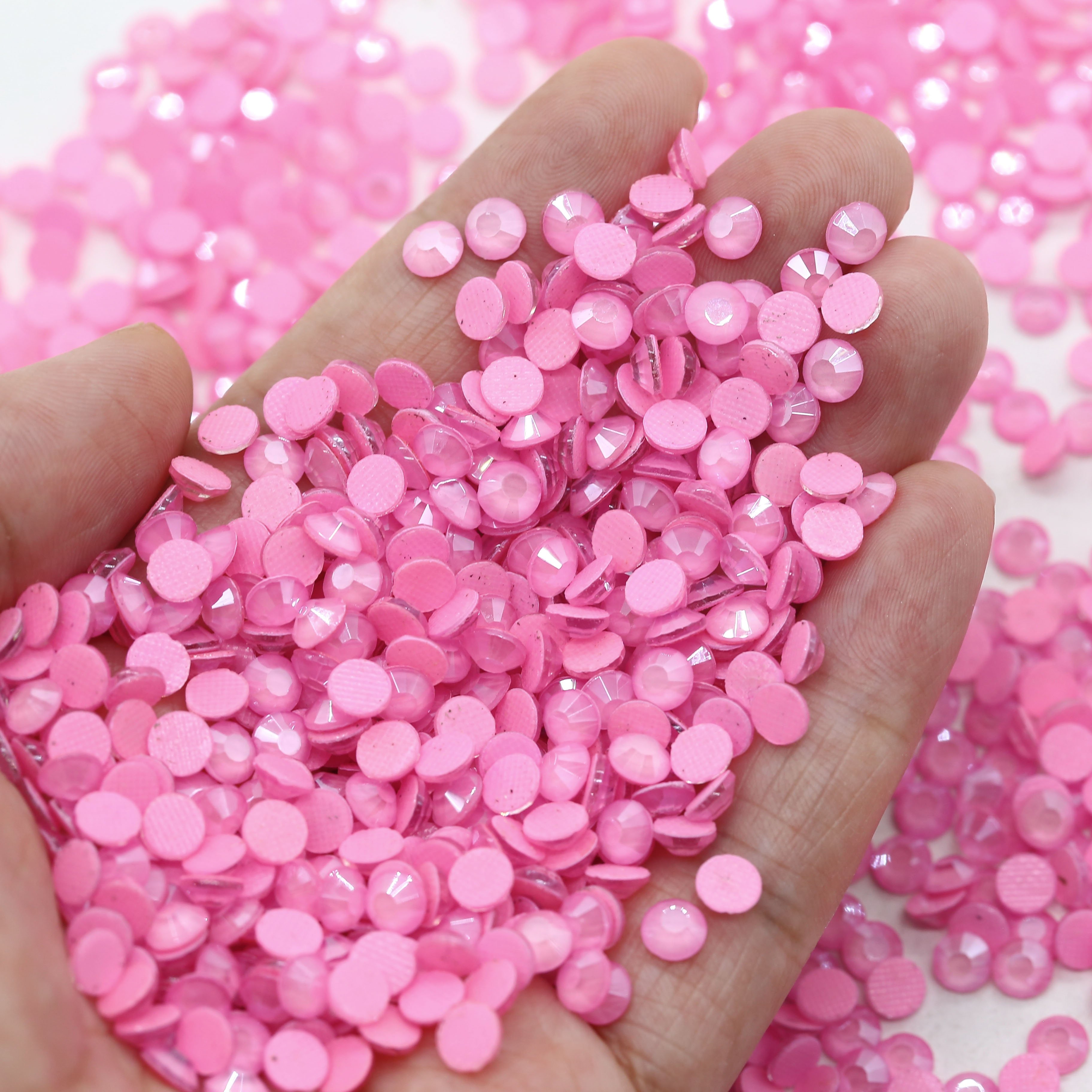 Whatstone Hot Fix Mocca Pink Color SS10 SS16 SS20 Hotfix Glass Rhinestones Wholesale Bulk For Bikini Design